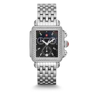 MICHELE DECO DIAMOND SILVER/BLACK Never Worn (no scratches, pristine)